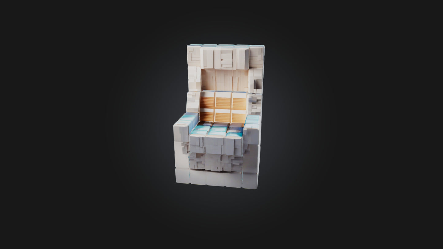 3D model Voxel Chair VR / AR / low-poly