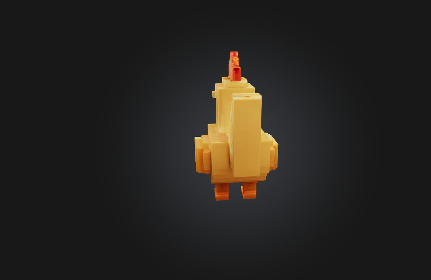 3D model Voxel Chicken VR / AR / low-poly