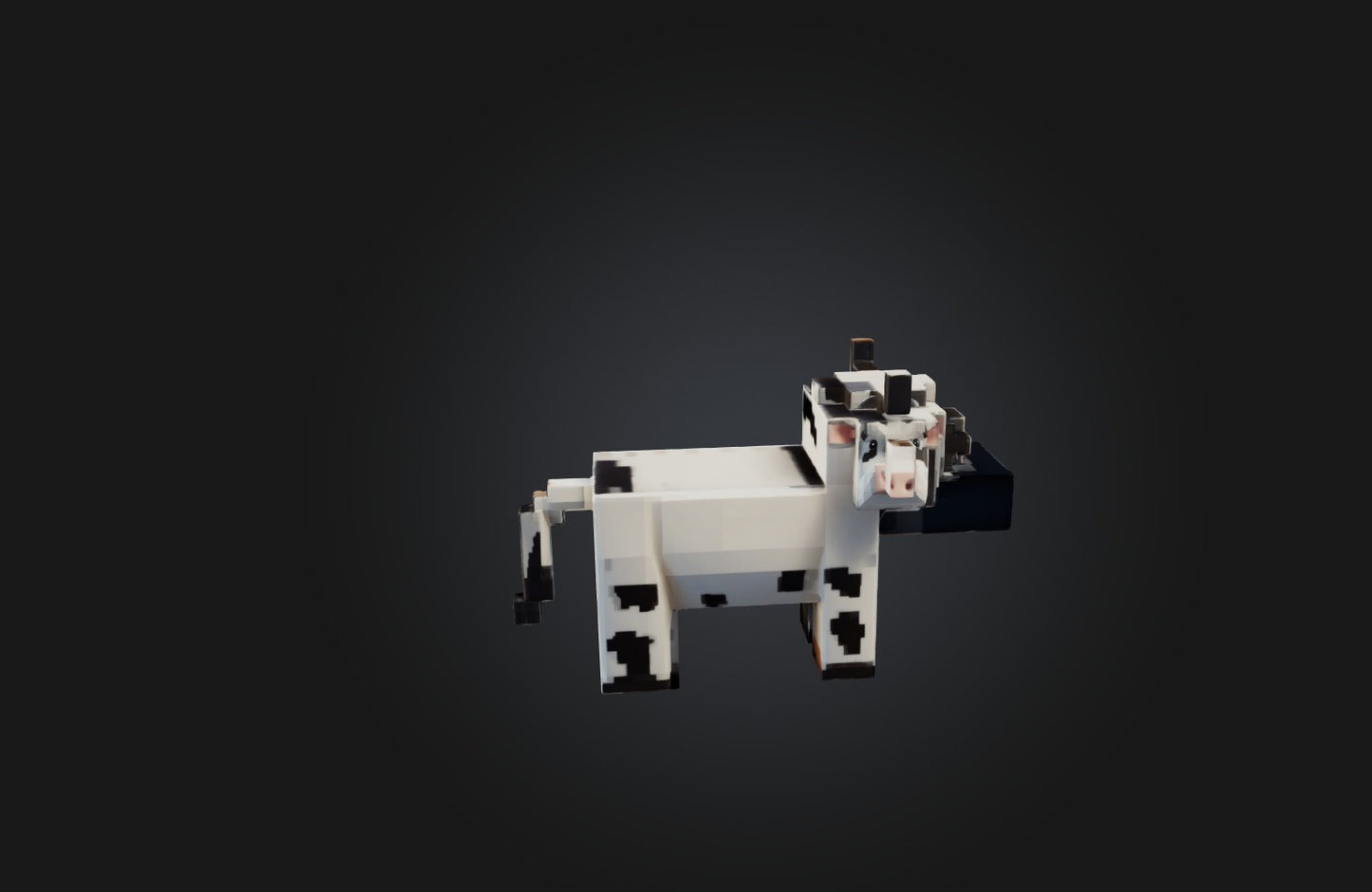3D model Voxel Cow VR / AR / low-poly