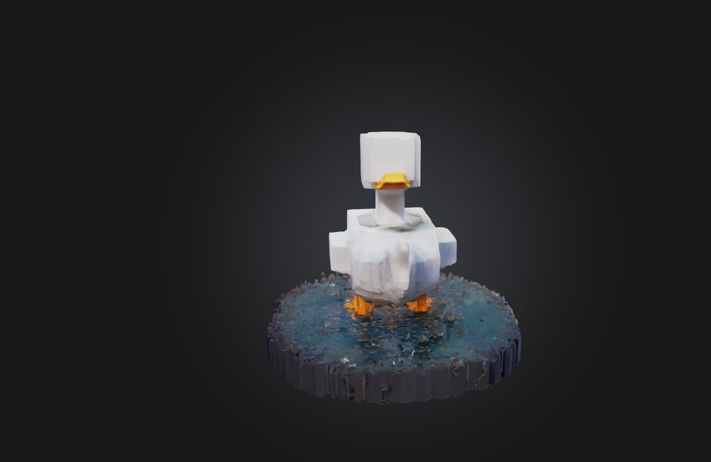 3D model Voxel Duck VR / AR / low-poly