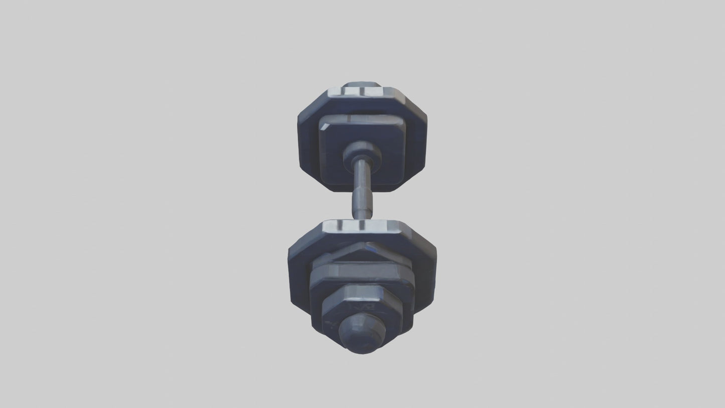 Voxel Dumbbells 3D model