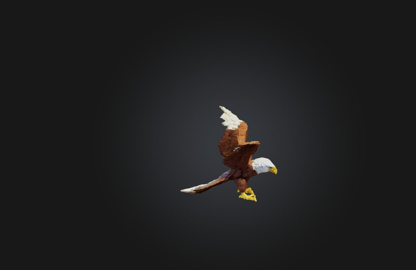 3D model Voxel Eagle VR / AR / low-poly