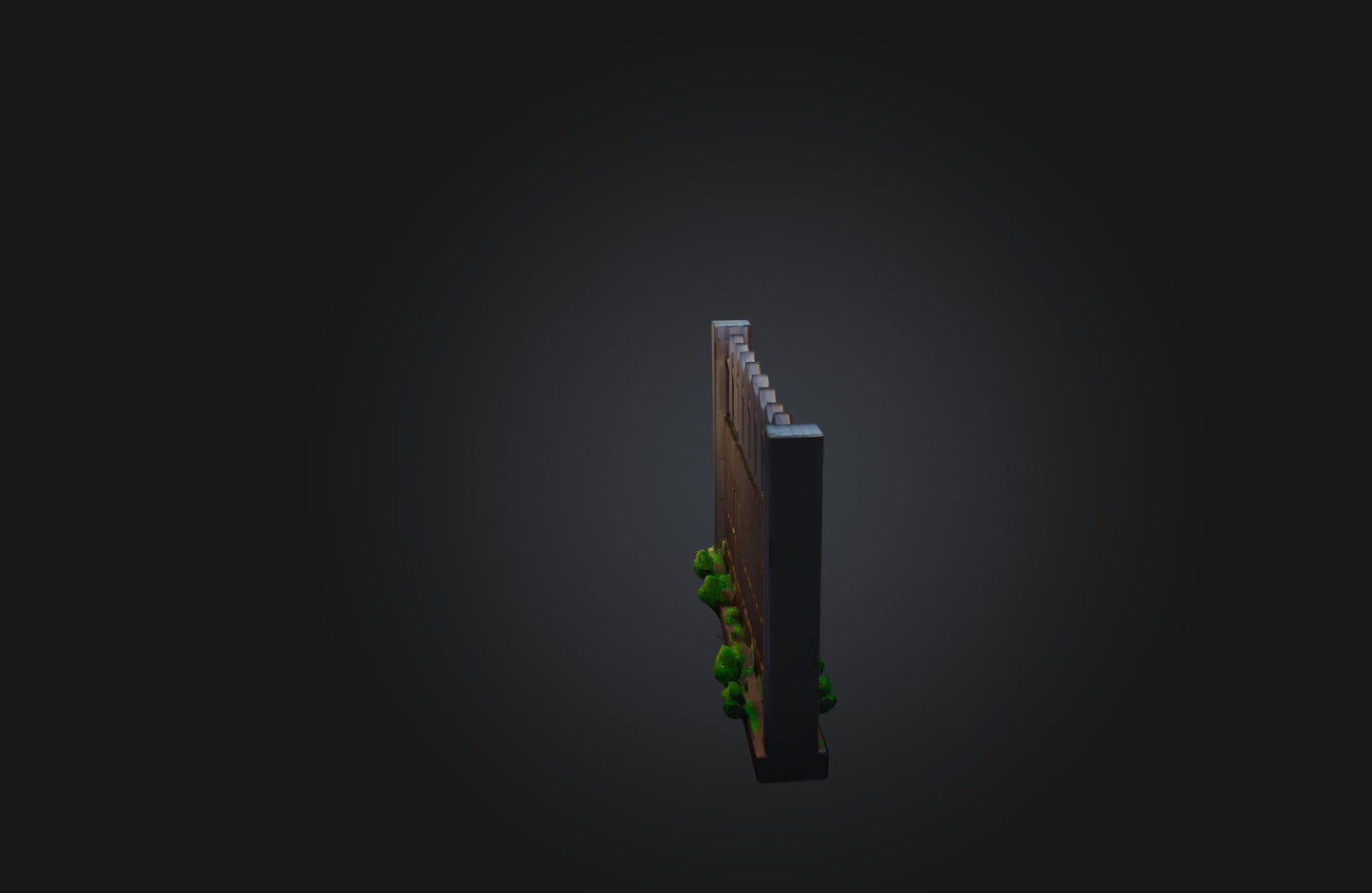 3D model Voxel Fence VR / AR / low-poly