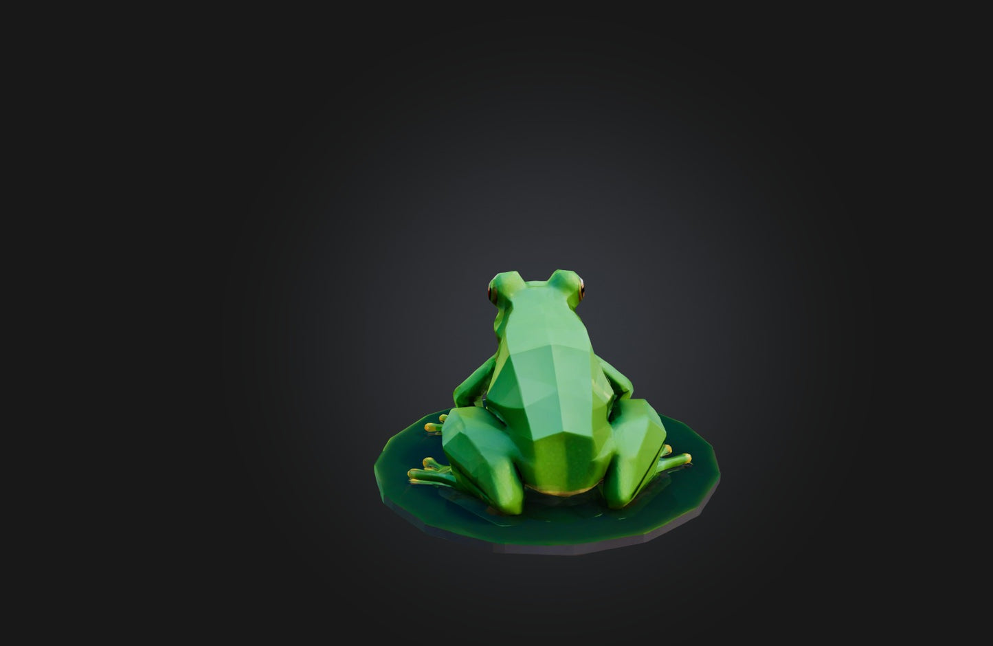 3D model Voxel Frog VR / AR / low-poly