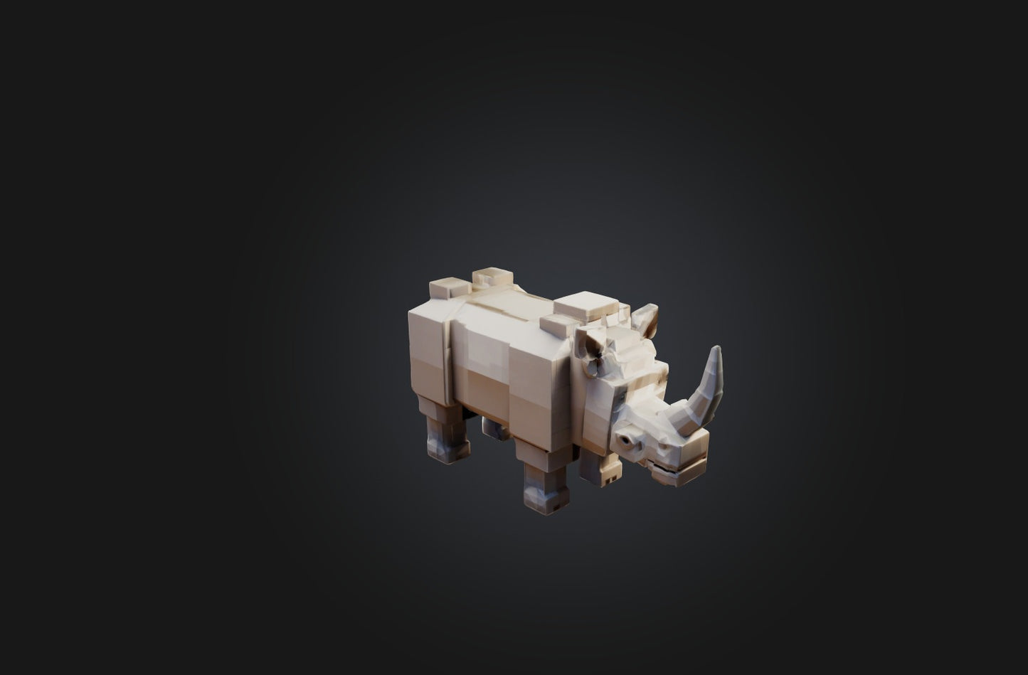 3D model Voxel Rhino VR / AR / low-poly