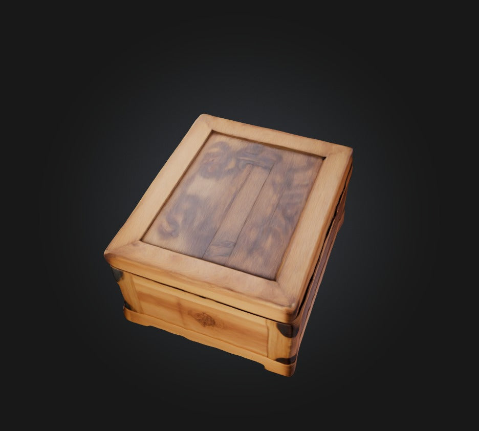 3D model Wooden Box 2 VR / AR / low-poly
