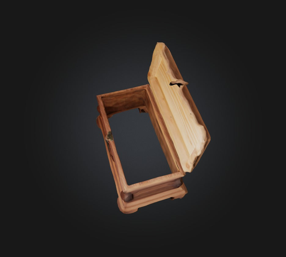 3D model Wooden Box VR / AR / low-poly