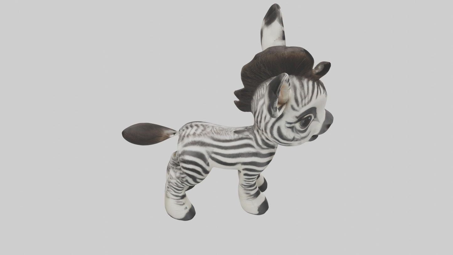Zebra Foal Model 3D model