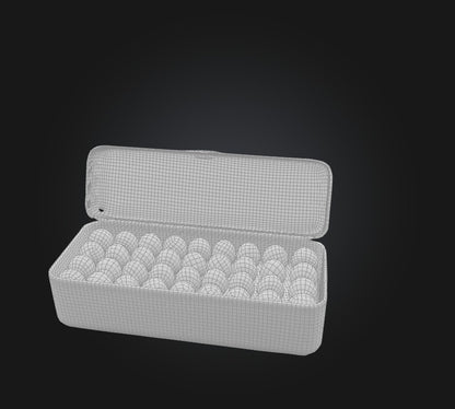 3D model 1 box of pills VR / AR / low-poly