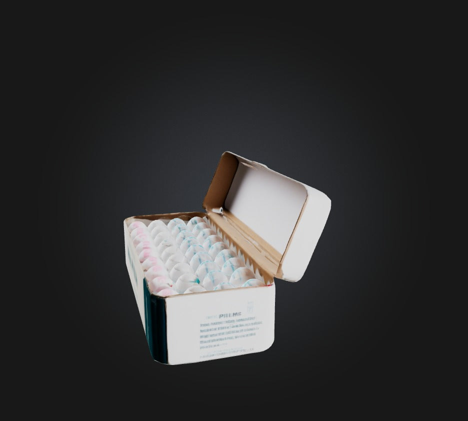 3D model 1 box of pills VR / AR / low-poly