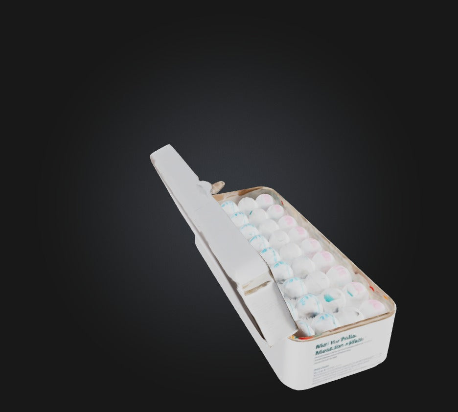 3D model 1 box of pills VR / AR / low-poly