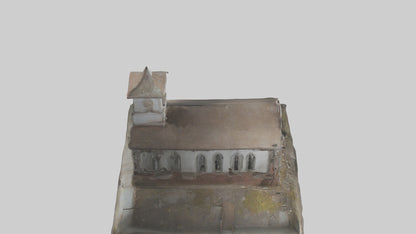 3D model Abandoned church model VR / AR / low-poly