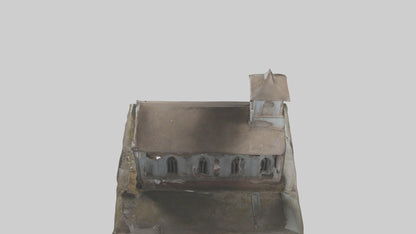 3D model Abandoned church model VR / AR / low-poly