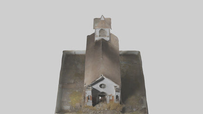 3D model Abandoned church model VR / AR / low-poly
