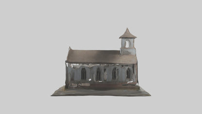 3D model Abandoned church model VR / AR / low-poly