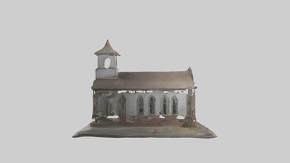 3D model Abandoned church model VR / AR / low-poly