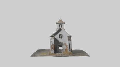 3D model Abandoned church model VR / AR / low-poly