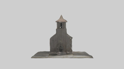 3D model Abandoned church model VR / AR / low-poly