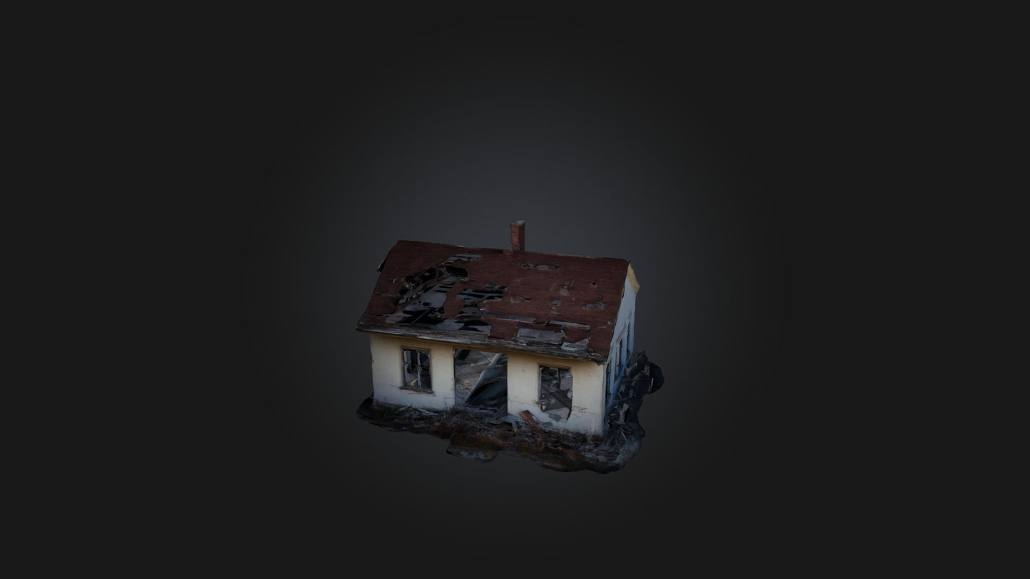 3D model Abandoned House VR / AR / low-poly
