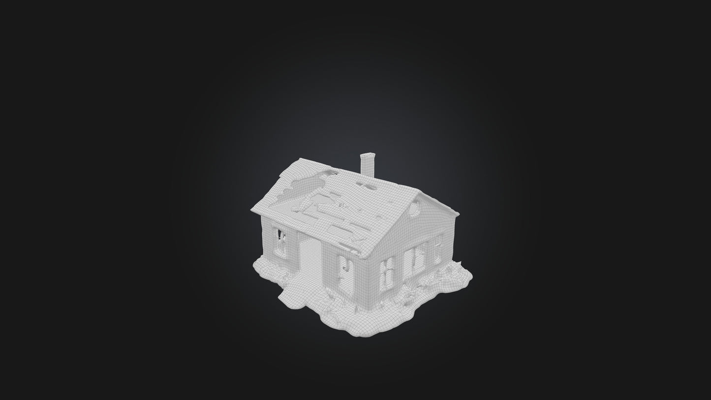 3D model Abandoned House VR / AR / low-poly