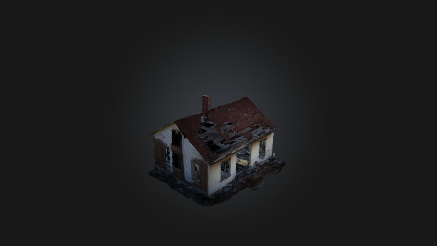 3D model Abandoned House VR / AR / low-poly