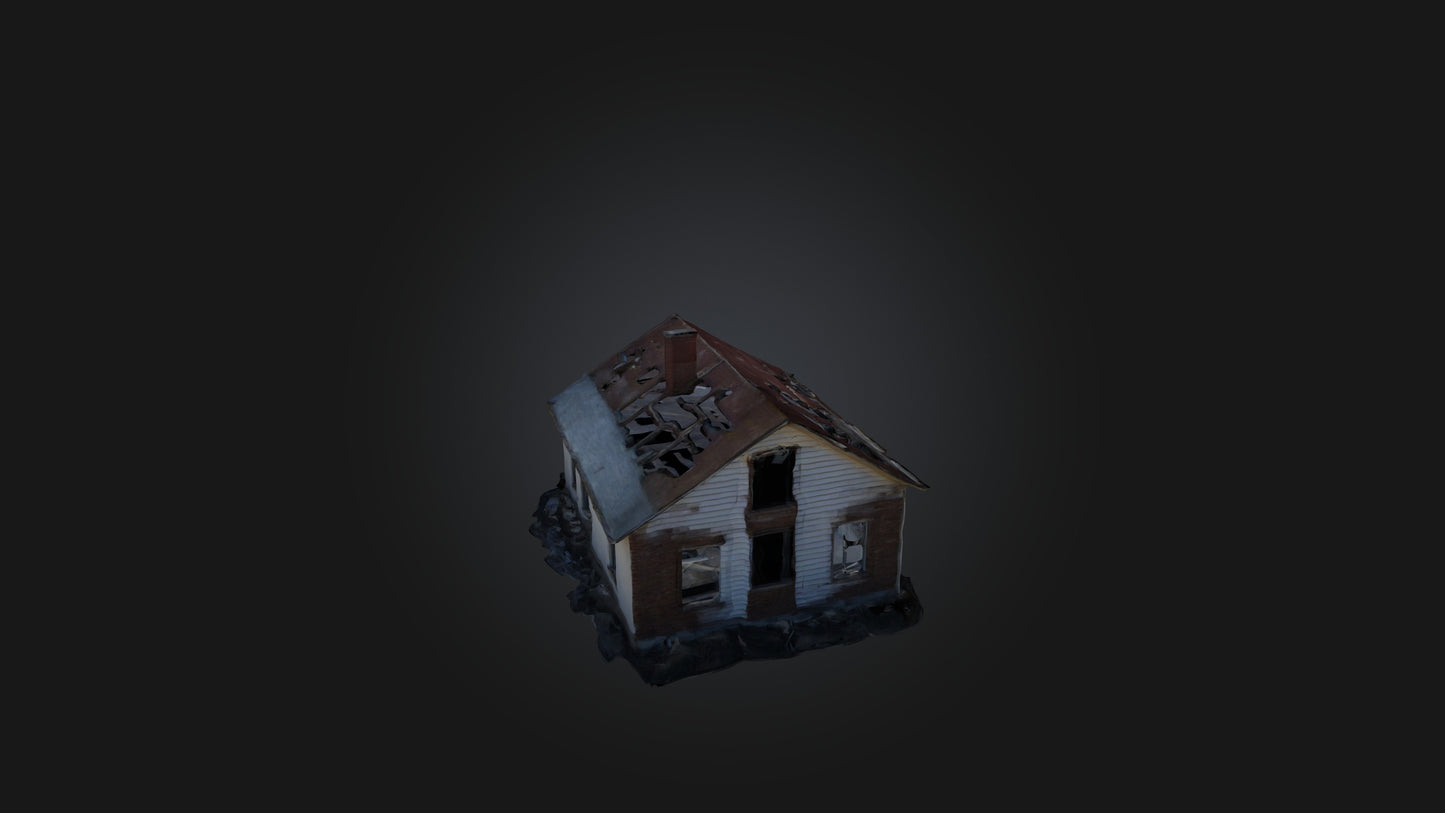 3D model Abandoned House VR / AR / low-poly