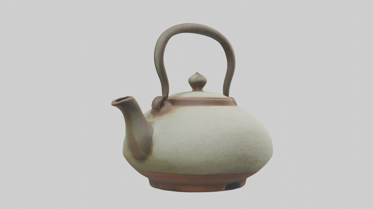 3D model Aged Ceramic Teapot Model VR / AR / low-poly