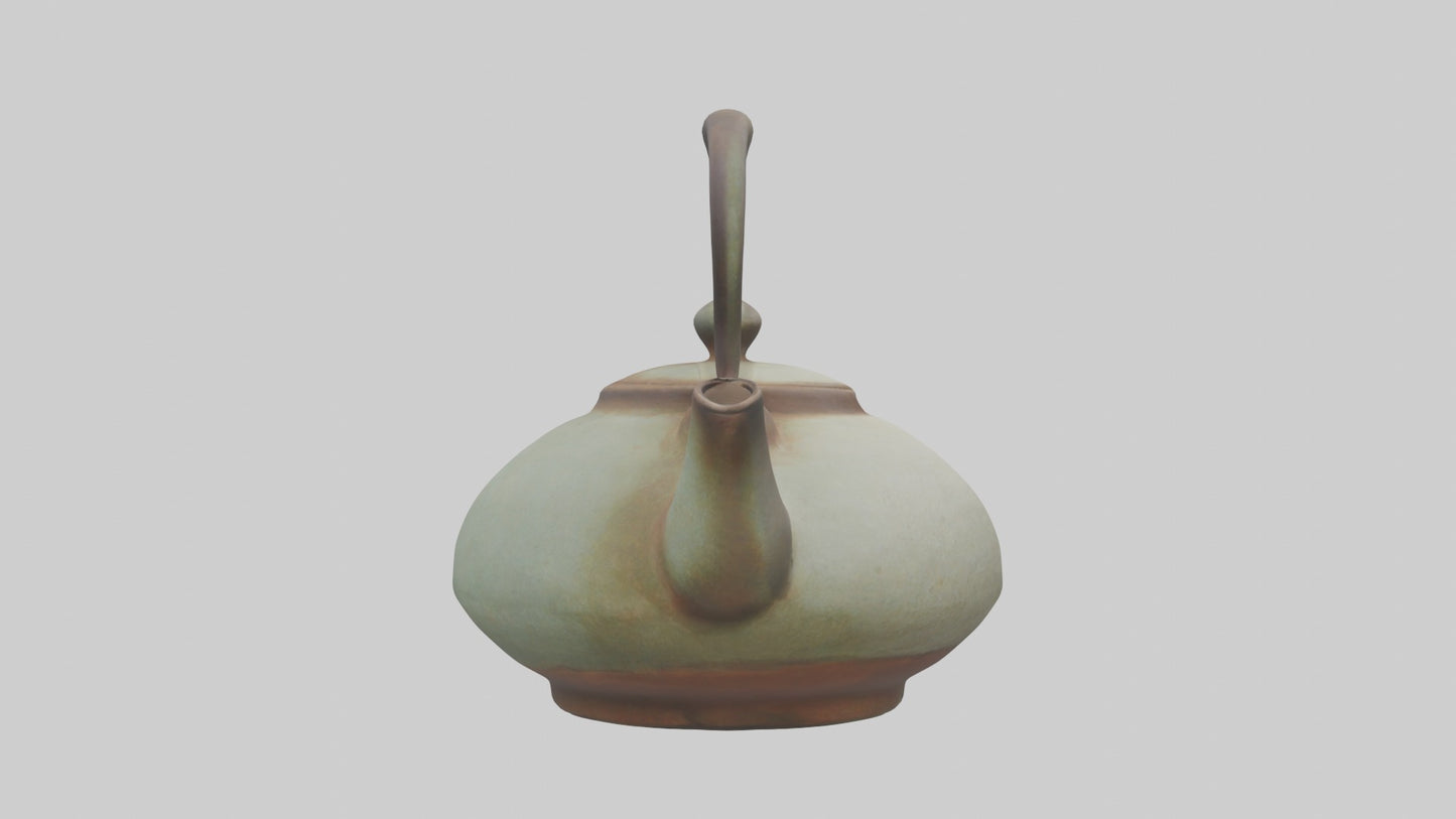 3D model Aged Ceramic Teapot Model VR / AR / low-poly