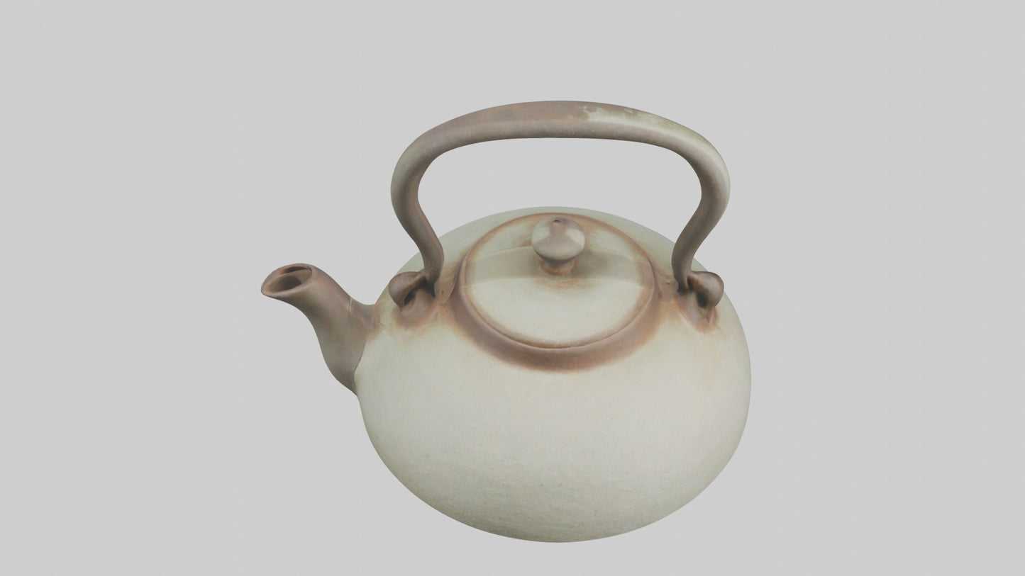 3D model Aged Ceramic Teapot Model VR / AR / low-poly