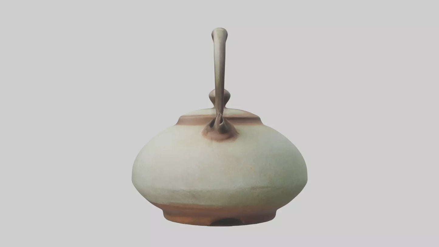 3D model Aged Ceramic Teapot Model VR / AR / low-poly