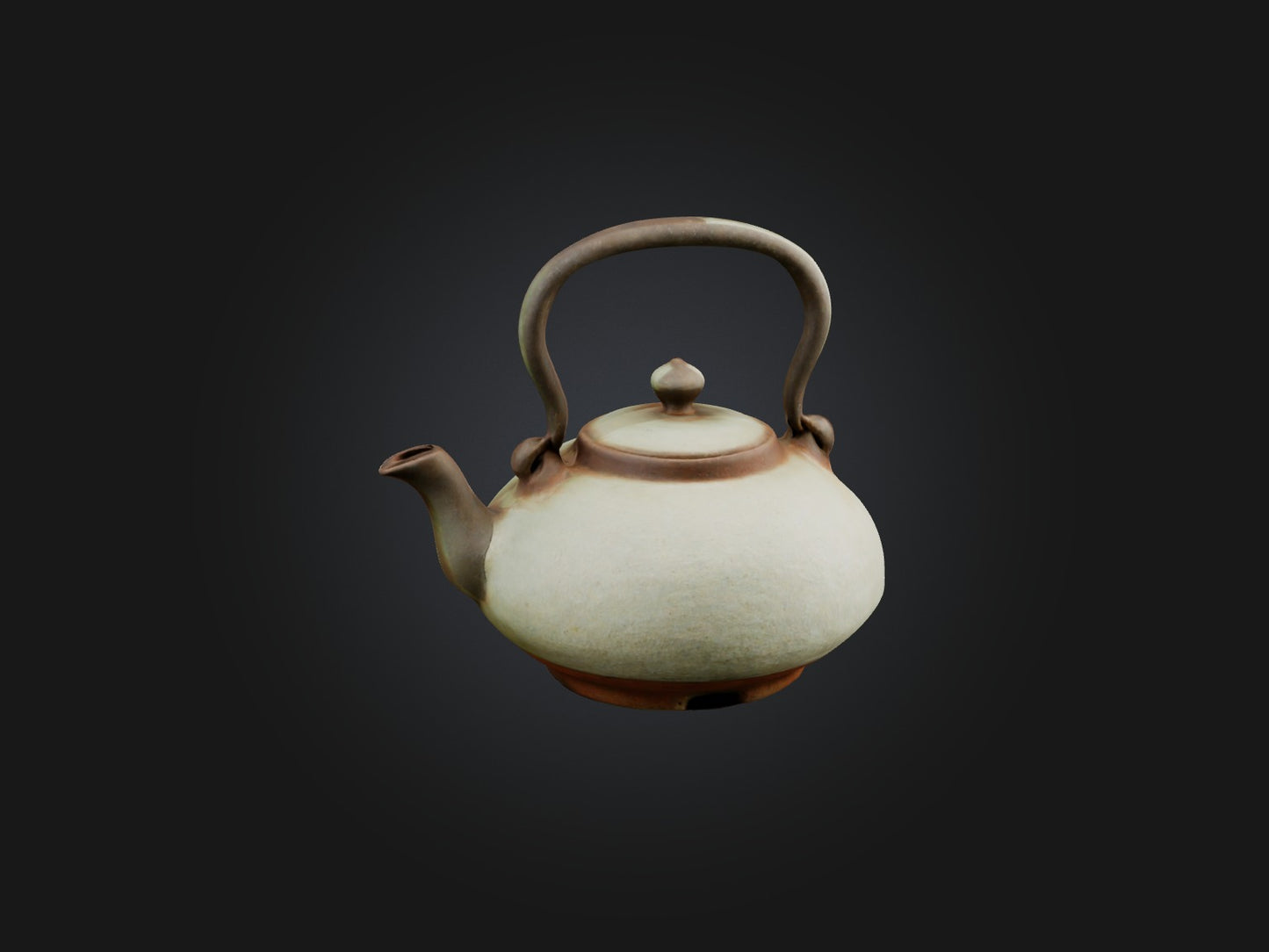 3D model Aged Ceramic Teapot Model VR / AR / low-poly