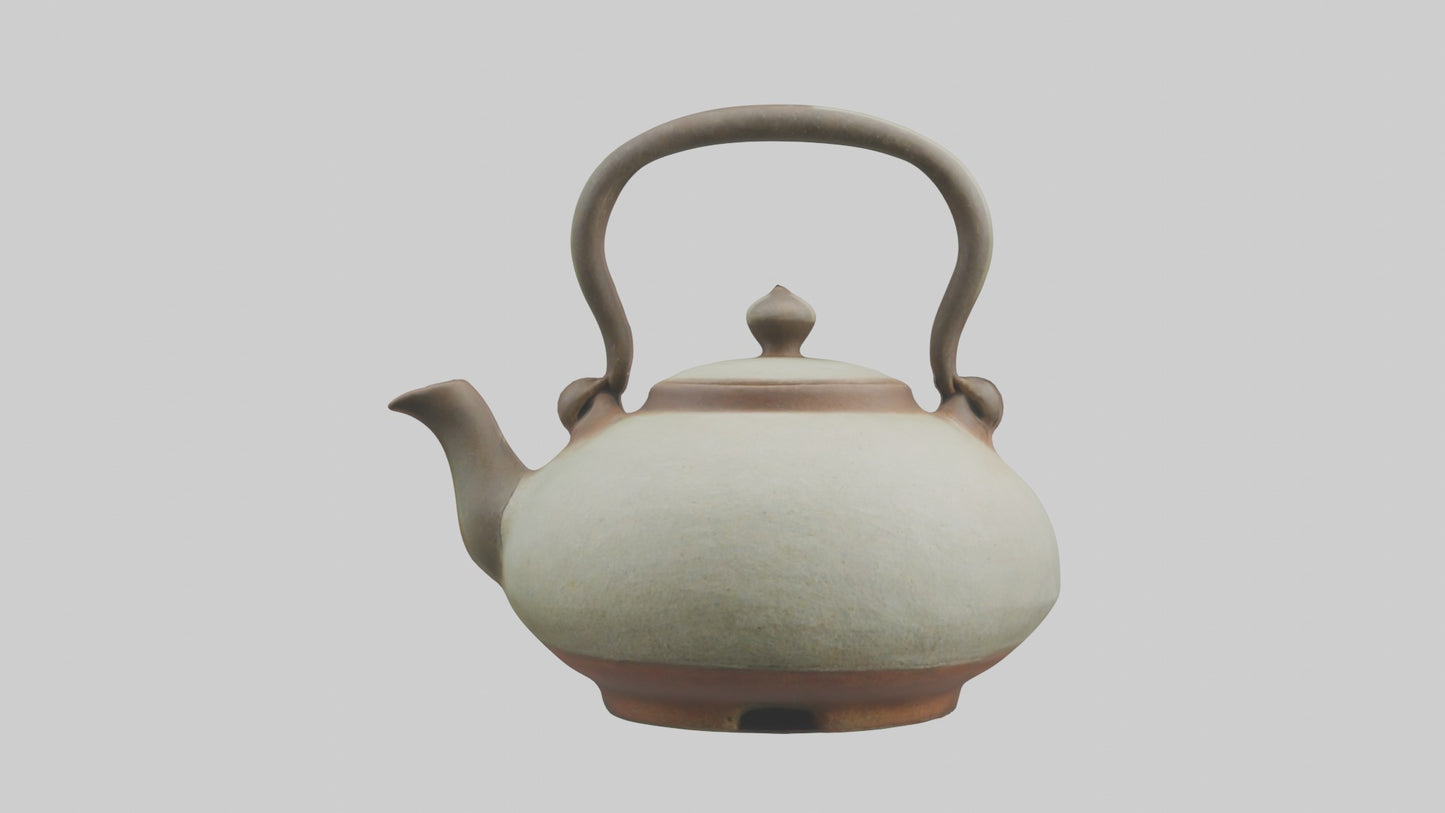 3D model Aged Ceramic Teapot Model VR / AR / low-poly