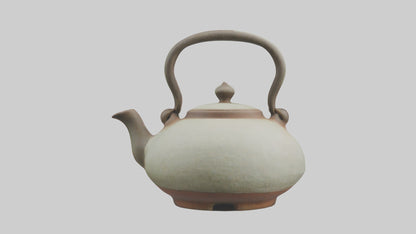 3D model Aged Ceramic Teapot Model VR / AR / low-poly