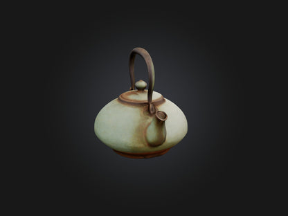 3D model Aged Ceramic Teapot Model VR / AR / low-poly
