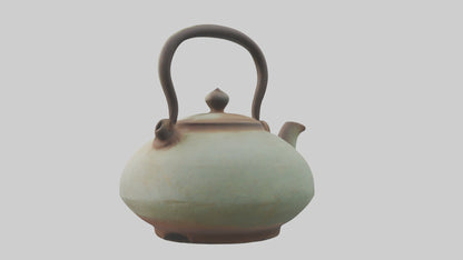 3D model Aged Ceramic Teapot Model VR / AR / low-poly