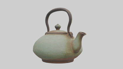 3D model Aged Ceramic Teapot Model VR / AR / low-poly