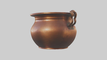 3D model Aged Copper Pot Model VR / AR / low-poly