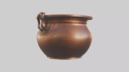 3D model Aged Copper Pot Model VR / AR / low-poly