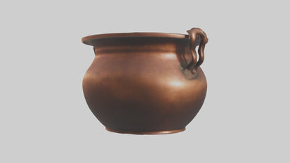 3D model Aged Copper Pot Model VR / AR / low-poly