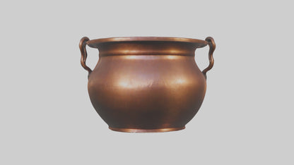 3D model Aged Copper Pot Model VR / AR / low-poly