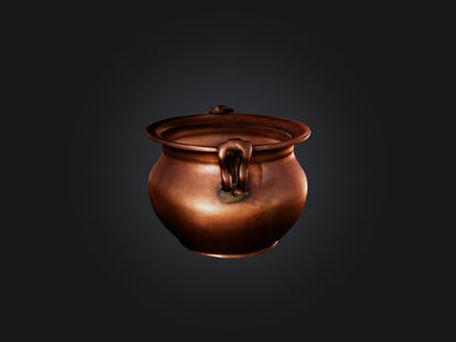 3D model Aged Copper Pot Model VR / AR / low-poly
