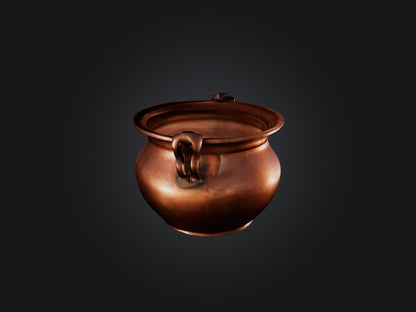 3D model Aged Copper Pot Model VR / AR / low-poly