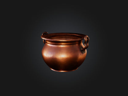 3D model Aged Copper Pot Model VR / AR / low-poly