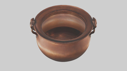 3D model Aged Copper Pot Model VR / AR / low-poly