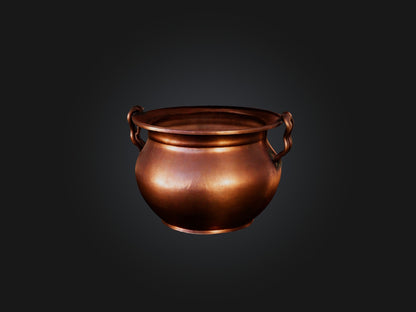 3D model Aged Copper Pot Model VR / AR / low-poly