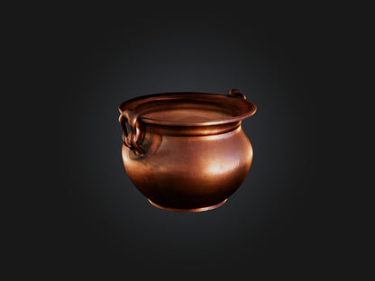 3D model Aged Copper Pot Model VR / AR / low-poly