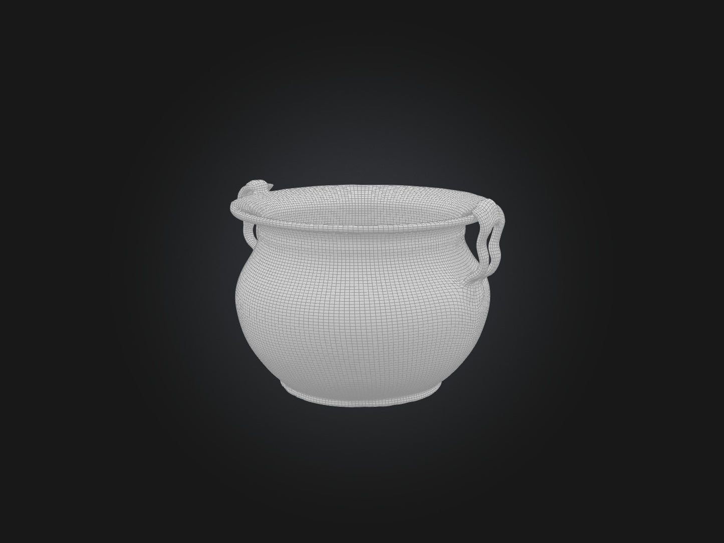 3D model Aged Copper Pot Model VR / AR / low-poly