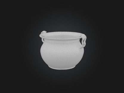 3D model Aged Copper Pot Model VR / AR / low-poly