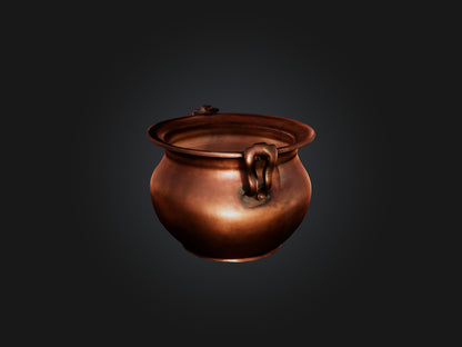 3D model Aged Copper Pot Model VR / AR / low-poly
