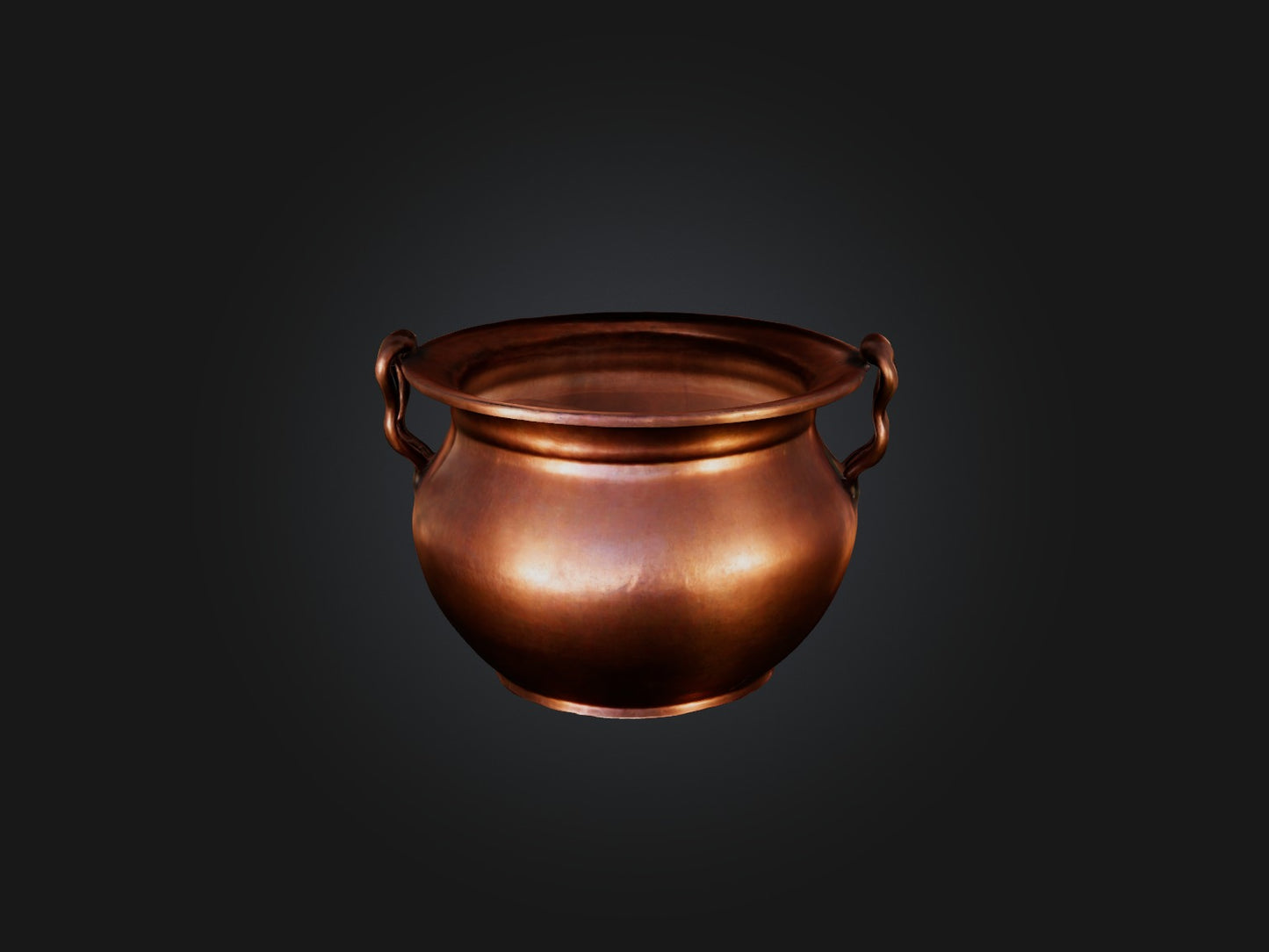 3D model Aged Copper Pot Model VR / AR / low-poly